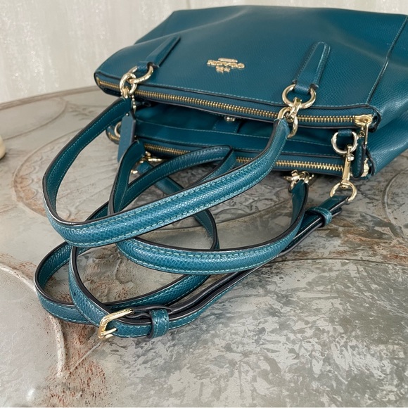 COACH SMALL CHRISTIE CARRYALL IN CROSSGRAIN LEATHER F36637 - Picture 7 of 14